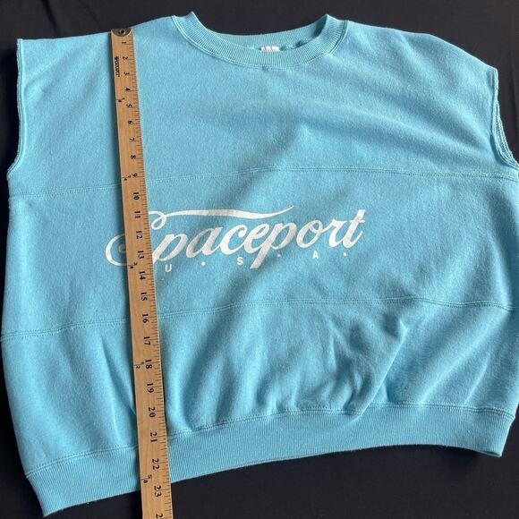 Vintage Velva Sheen Spaceport Womens Large Sleeveless Sweatshirt Large Y2K 90s - Picture 8 of 9
